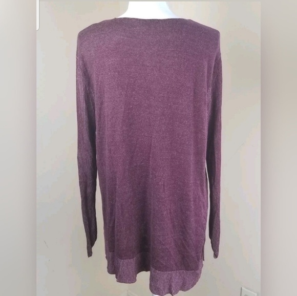 Vince Camuto maroon tunic sweater sz 1X - Picture 5 of 7